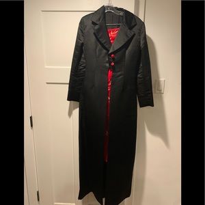 Custom made black and red pant suit